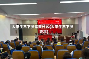 大学生三下乡需要什么(大学生三下乡要求)