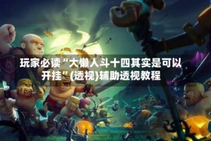 玩家必读“大懒人斗十四其实是可以开挂”(透视)辅助透视教程