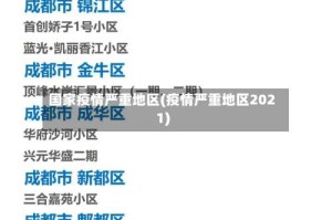 国家疫情严重地区(疫情严重地区2021)