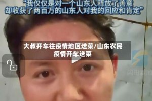 大叔开车往疫情地区送菜/山东农民疫情开车送菜