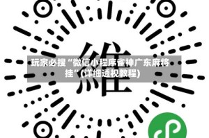 玩家必搜“微信小程序雀神广东麻将挂”(详细透视教程)