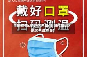 全国疫情c类地区名单(全国疫情c类地区名单查询)