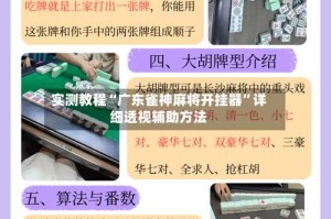 实测教程“广东雀神麻将开挂器”详细透视辅助方法
