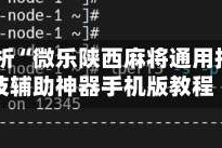 实测分析“微乐陕西麻将通用挂”科技辅助神器手机版教程