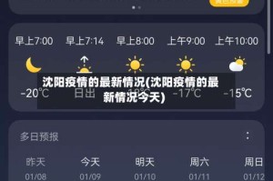 沈阳疫情的最新情况(沈阳疫情的最新情况今天)