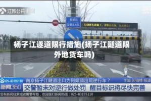 杨子江遂道限行措施(扬子江隧道限外地货车吗)