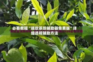必看教程“顺欣茶坊辅助器免费版”详细透视辅助方法
