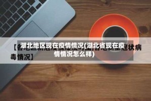 湖北地区现在疫情情况(湖北省现在疫情情况怎么样)