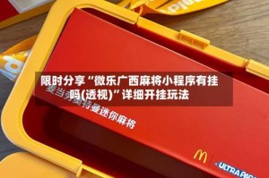 限时分享“微乐广西麻将小程序有挂吗(透视)”详细开挂玩法