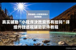 真实辅助“小程序决胜麻将有挂吗”详细外挂透视辅助软件教程