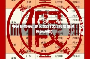 快递疫情停运地区大连(大连疫情快递停运通知)
