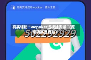 真实辅助“wepoker透视挂安装”(原来确实是有挂)