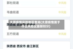太原疫情风险地区查询(太原疫情属于什么风险区最新划分)