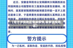 【官方涉疫地区查询疫情,最新涉疫地区】