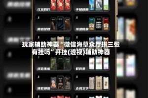 玩家辅助神器“微信海草众厅拼三张有挂吗”开挂(透视)辅助神器