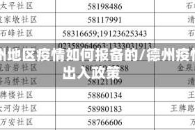 德州地区疫情如何报备的/德州疫情出入政策