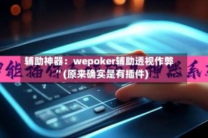 辅助神器：wepoker辅助透视作弊”(原来确实是有插件)