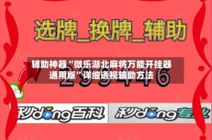 辅助神器“微乐湖北麻将万能开挂器通用版”详细透视辅助方法