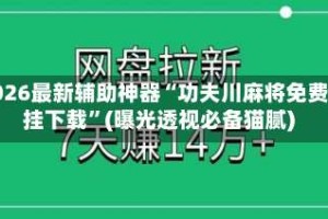 2026最新辅助神器“功夫川麻将免费挂下载”(曝光透视必备猫腻)