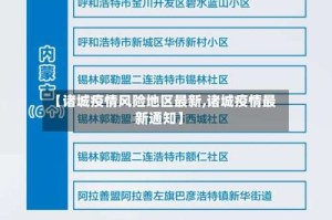 【诸城疫情风险地区最新,诸城疫情最新通知】