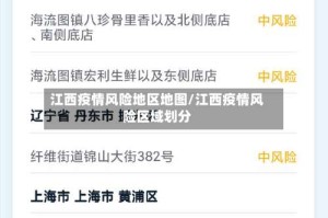 江西疫情风险地区地图/江西疫情风险区域划分