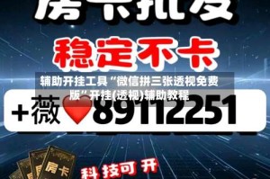 辅助开挂工具“微信拼三张透视免费版”开挂(透视)辅助教程