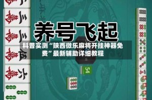 科普实测“陕西微乐麻将开挂神器免费”最新辅助详细教程