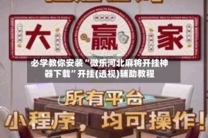 必学教你安装“微乐河北麻将开挂神器下载”开挂(透视)辅助教程