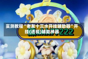 实测教程“老友十三水开挂辅助器”开挂(透视)辅助神器