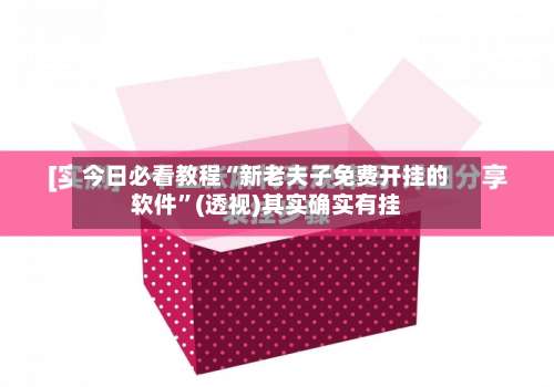 今日必看教程“新老夫子免费开挂的软件	”(透视)其实确实有挂-第2张图片
