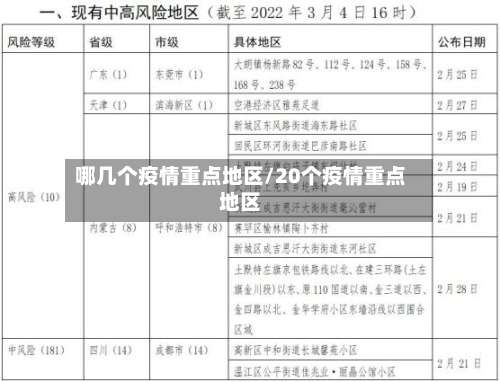 哪几个疫情重点地区/20个疫情重点地区-第2张图片