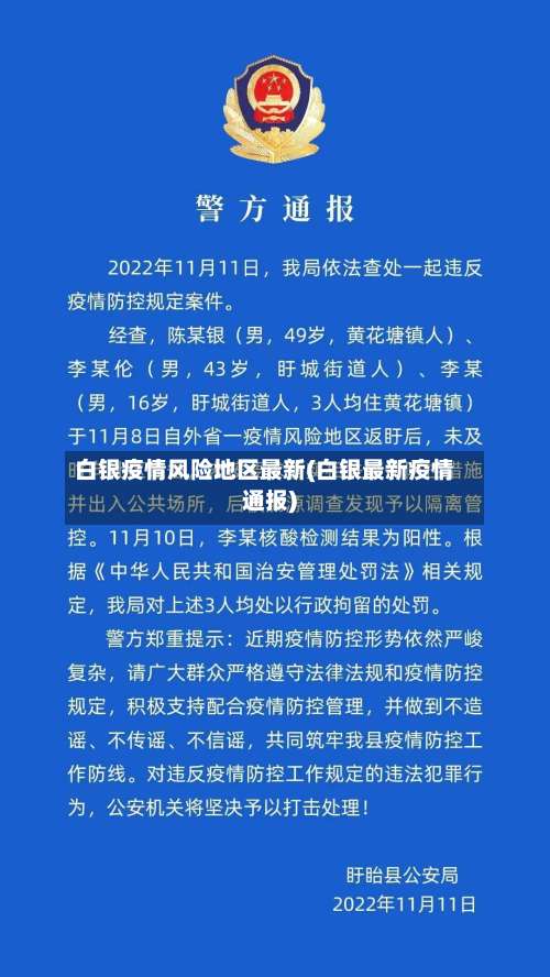 白银疫情风险地区最新(白银最新疫情通报)-第1张图片