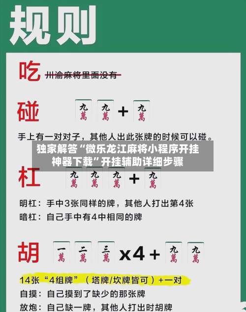 独家解答“微乐龙江麻将小程序开挂神器下载”开挂辅助详细步骤-第3张图片
