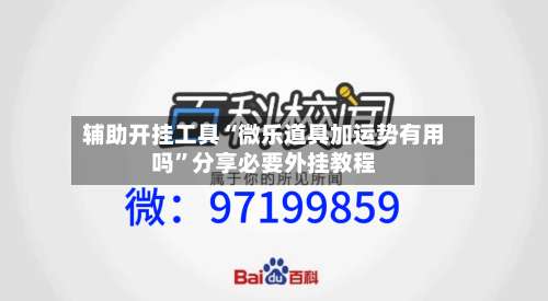 辅助开挂工具“微乐道具加运势有用吗”分享必要外挂教程-第3张图片