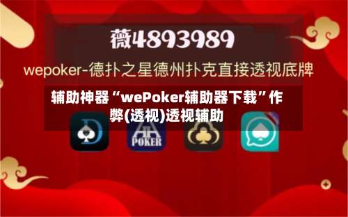 辅助神器“wePoker辅助器下载”作弊(透视)透视辅助-第3张图片