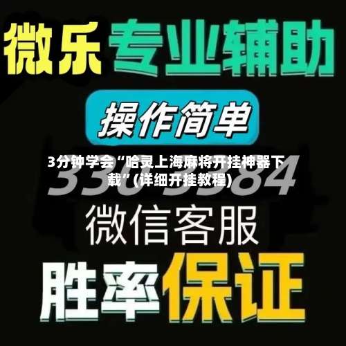 3分钟学会“哈灵上海麻将开挂神器下载”(详细开挂教程)-第1张图片