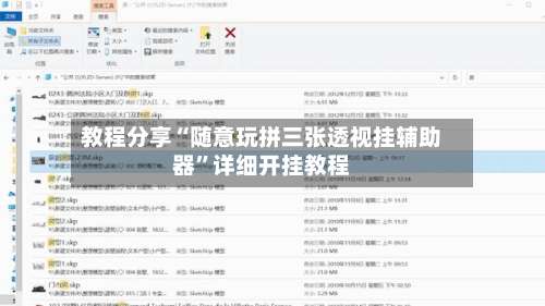 教程分享“随意玩拼三张透视挂辅助器”详细开挂教程-第2张图片