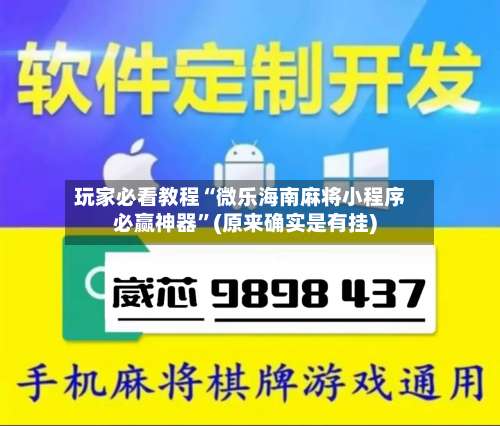 玩家必看教程“微乐海南麻将小程序必赢神器”(原来确实是有挂)-第1张图片