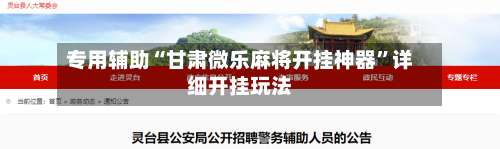 专用辅助“甘肃微乐麻将开挂神器	”详细开挂玩法-第1张图片