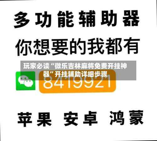玩家必读“微乐吉林麻将免费开挂神器”开挂辅助详细步骤-第3张图片
