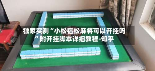 独家实测“小松宿松麻将可以开挂吗	”附开挂脚本详细教程-知乎-第2张图片
