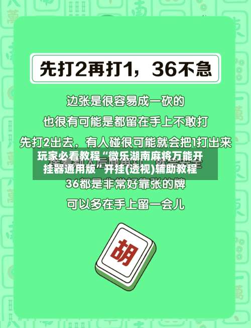 玩家必看教程“微乐湖南麻将万能开挂器通用版”开挂(透视)辅助教程-第1张图片