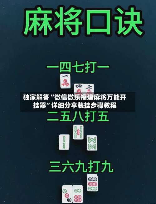 独家解答“微信微乐福建麻将万能开挂器”详细分享装挂步骤教程-第2张图片