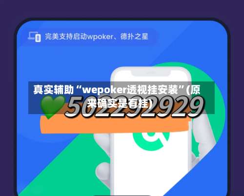 真实辅助“wepoker透视挂安装”(原来确实是有挂)-第1张图片
