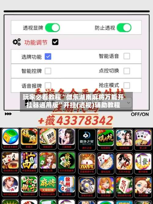 玩家必看教程“微乐湖南麻将万能开挂器通用版	”开挂(透视)辅助教程-第2张图片