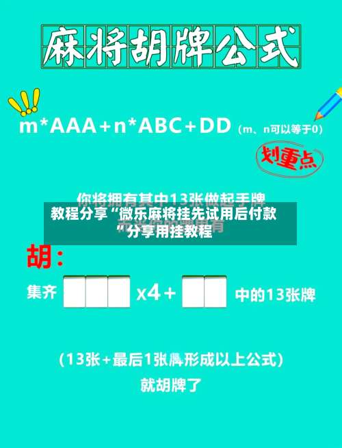 教程分享“微乐麻将挂先试用后付款”分享用挂教程-第3张图片