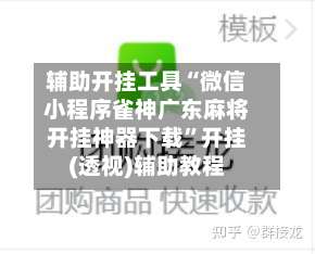 辅助开挂工具“微信小程序雀神广东麻将开挂神器下载”开挂(透视)辅助教程-第3张图片