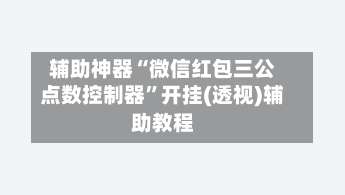 辅助神器“微信红包三公点数控制器	”开挂(透视)辅助教程-第2张图片