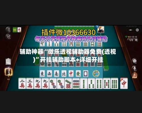 辅助神器“微乐透视辅助器免费(透视)”开挂辅助脚本+详细开挂-第1张图片