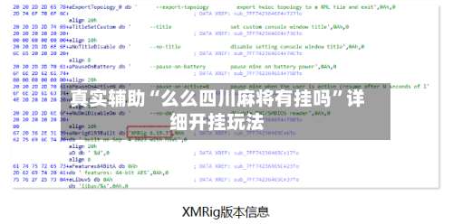 真实辅助“么么四川麻将有挂吗”详细开挂玩法-第1张图片